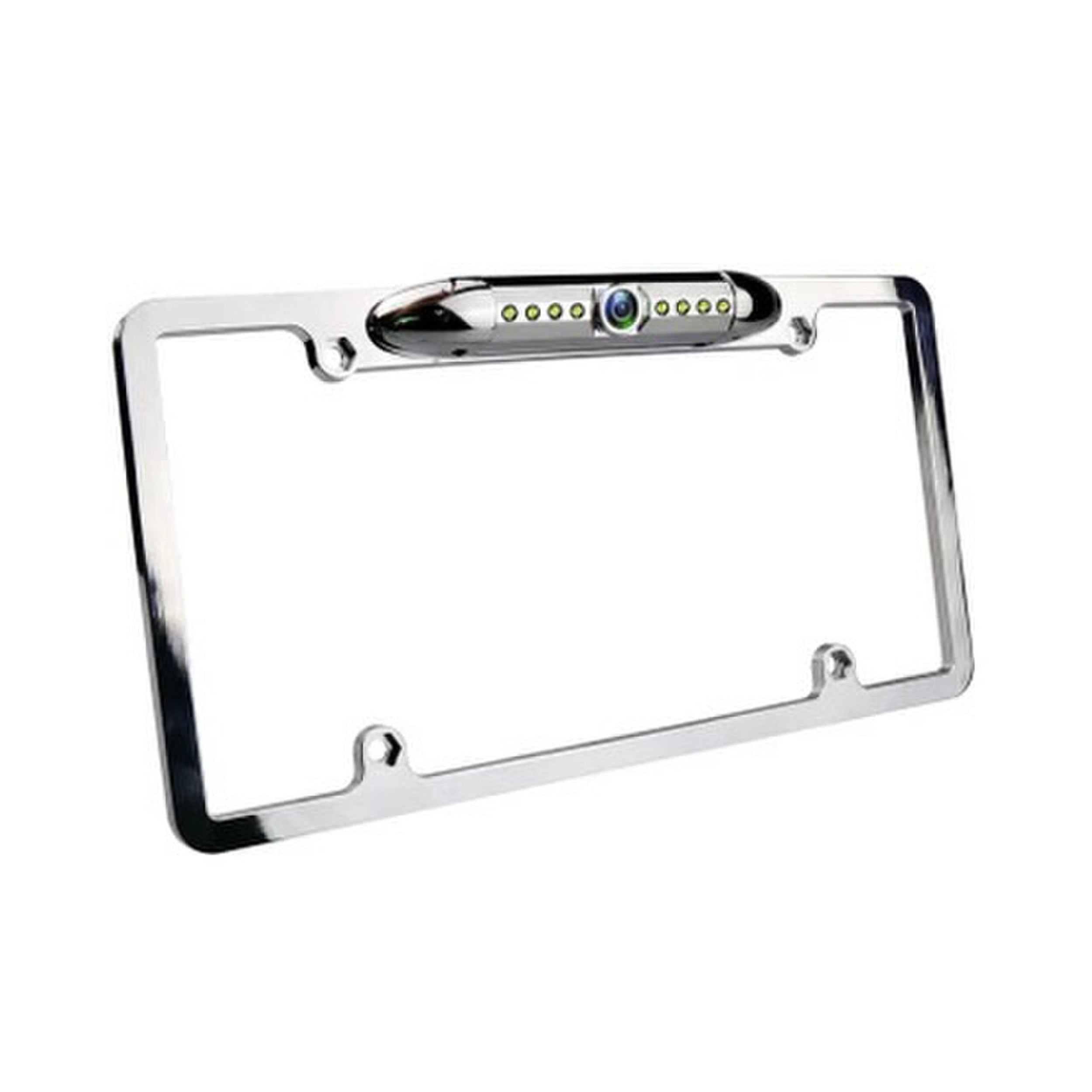 Boyo VSL200L, Full-Frame License Plate Backup Camera w/ Built-in LED Lights (Chrome)