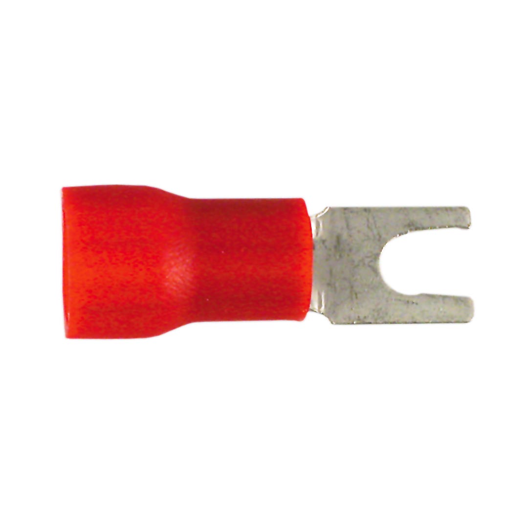 PAC 8GAF8, 8 Gauge Vinyl #8 Fork Terminl,100 PCS