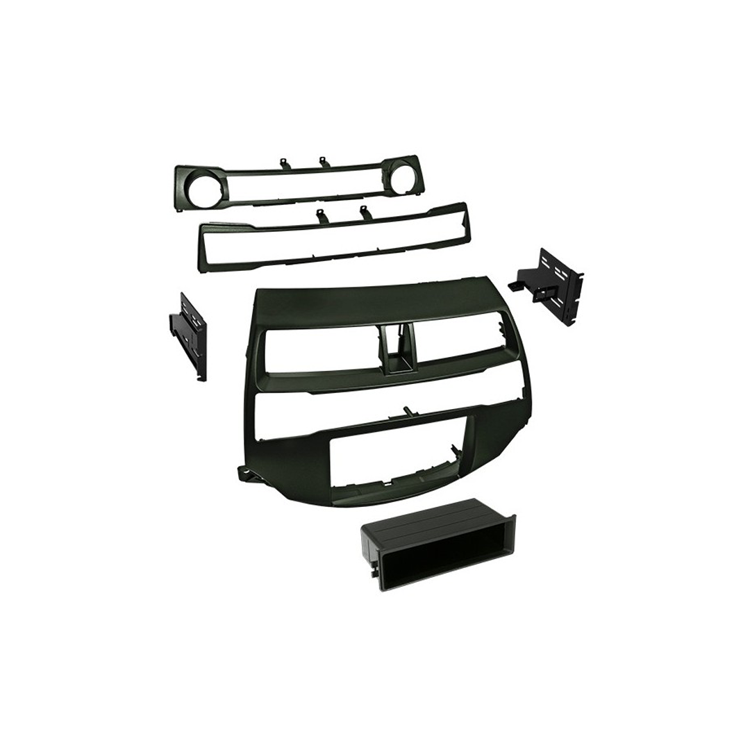 American International HONK852D, 2008-12 Accord / 2010-12 Crosstour Gun Metallic Single ISO w/ Pocket or Double DIN Dash Kit