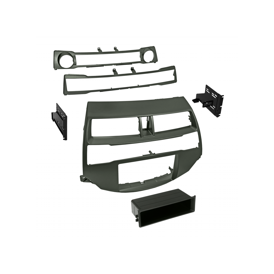 American International HONK852L, 2008-12 Accord / 2010-12 Crosstour Gun Metallic Taupe Single ISO w/ Pocket or Double DIN Dash Kit
