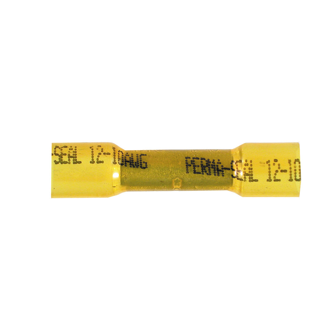 PAC HSBY, Heatshrink Butt Yellow 12-10Ga 25Bg W/ Adhesive