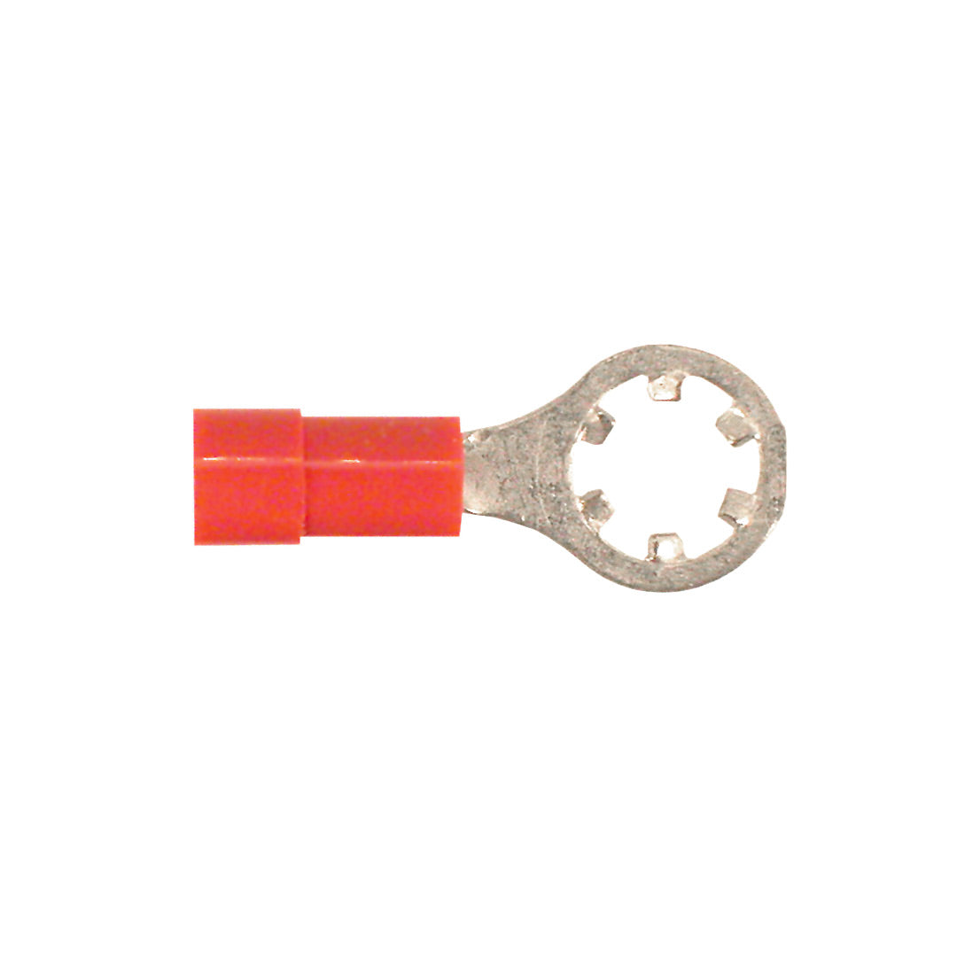 PAC IRSR10, #10 22-18Ga Red Star Ring Term- 100/Bag
