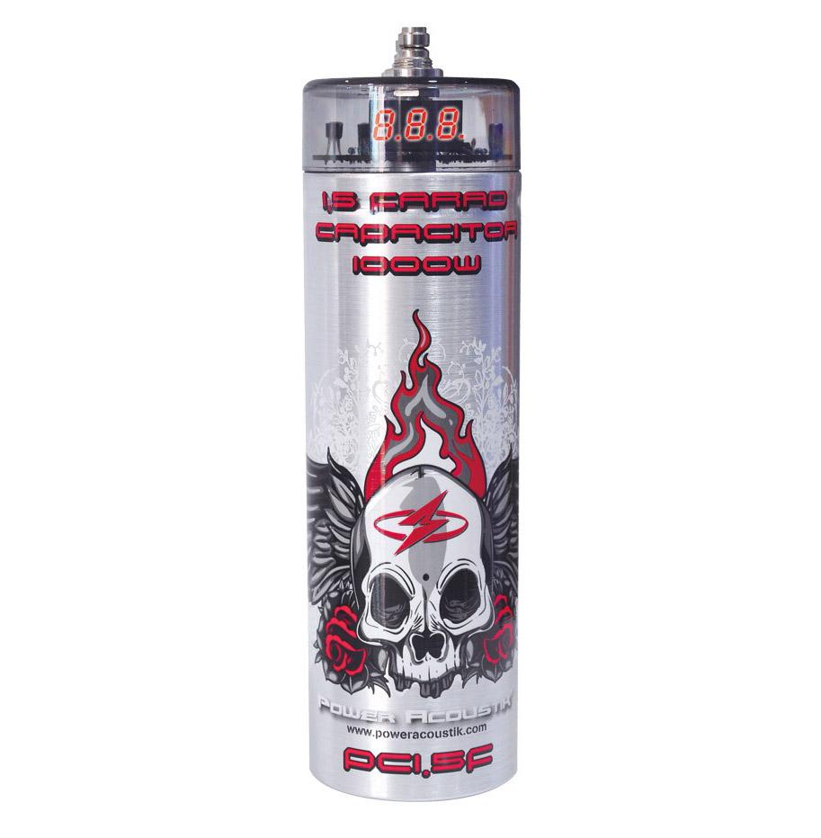 Power Acoustik PC1.5F, 1.5 Farad Capacitor w/ LED Display