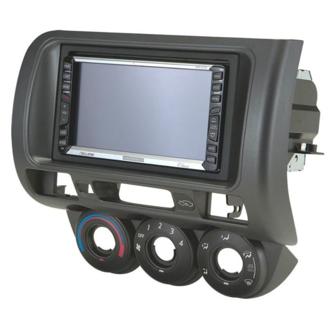 Scosche HA1558B, 2007-2008 Honda Fit ISO Double DIN & DIN+Pocket, Dark Gray