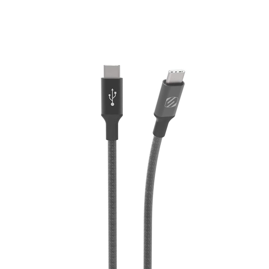 Scosche CCB4-SP, USB C to C Braided 4 Foot (Space Grey)
