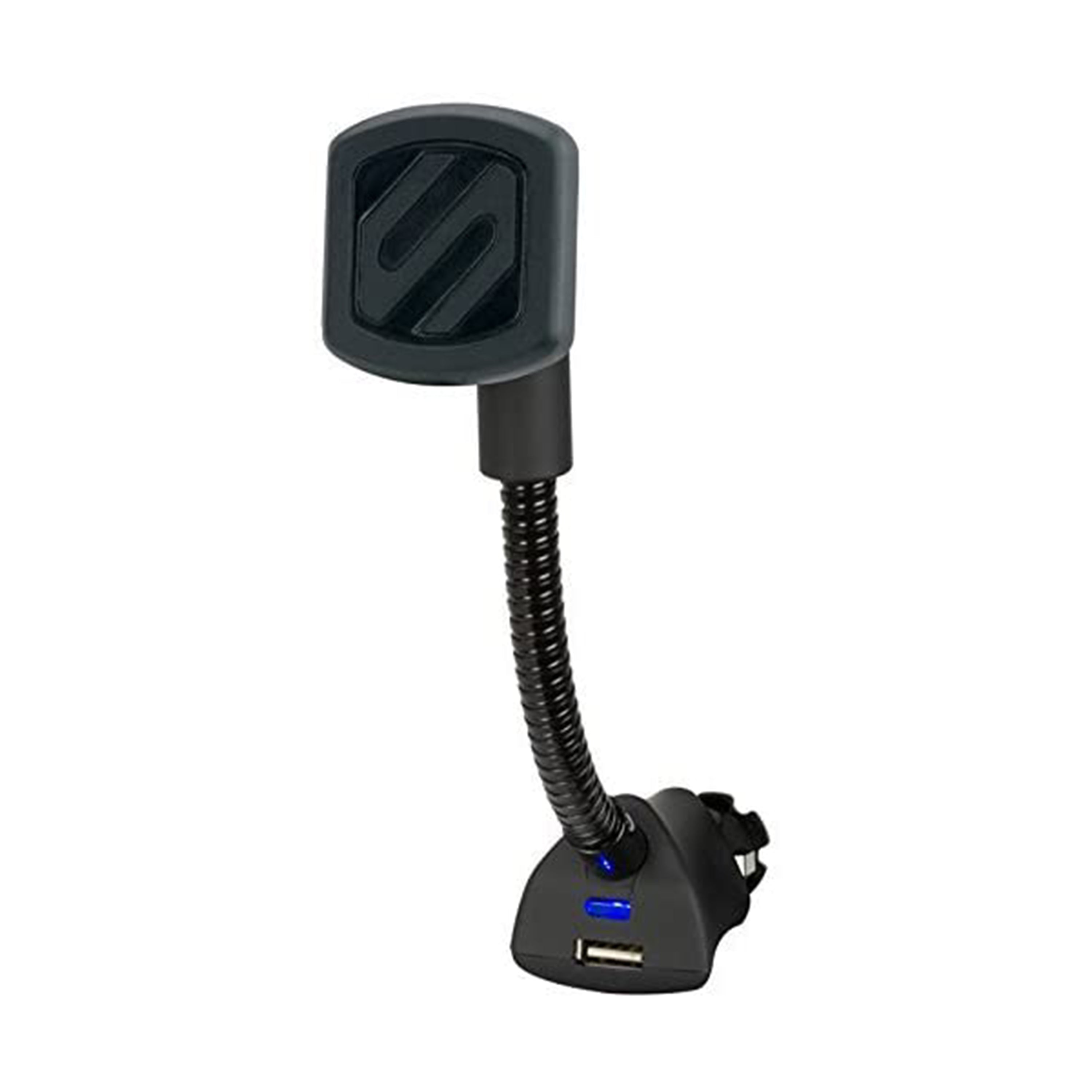 Scosche MAG12V2, MagicMount Magnetic Power Socket Mount w/USB Charging Port For Mobile Devices