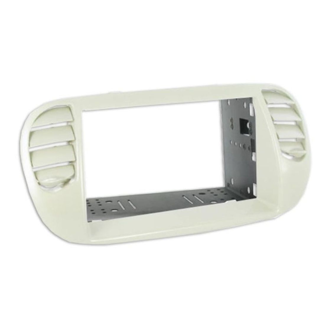 Scosche FT4276WB, 2012-Up Fiat 500 Double DIN Kit, Pearl White