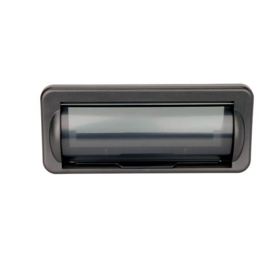 Scosche ACM5B, Marine Cover, Universal DIN w/ Flip-Up Door, Black