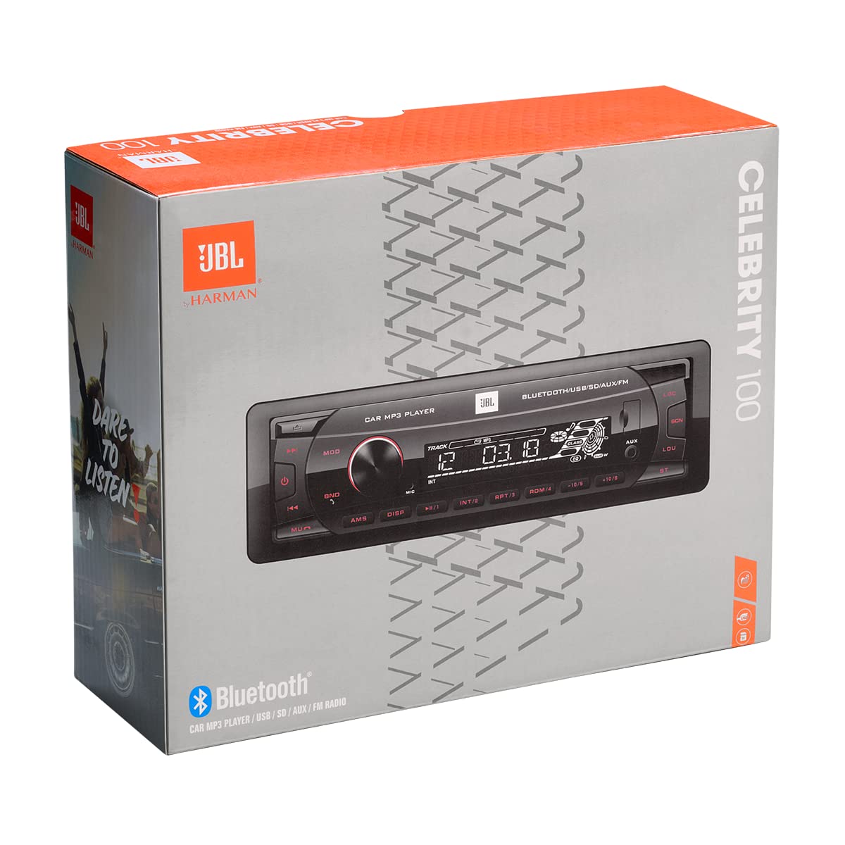 JBL CELEBRITY100, Single Din Bluetooth AM/FM Mechless Car Stereo