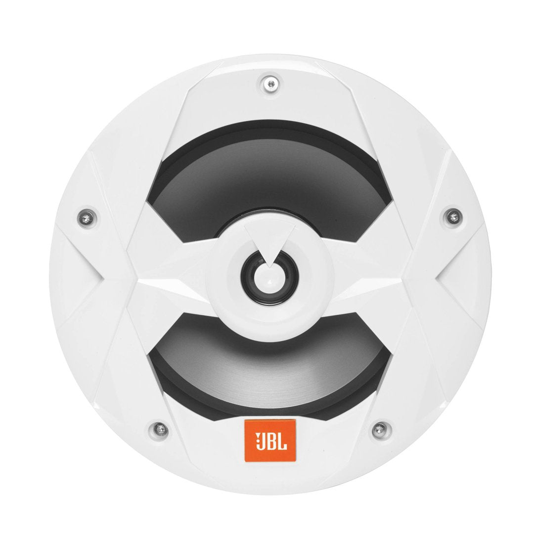 JBL MS8LW, Club Series Marine 8" Mulit-element 2-Way Marine Coaxial Speakers w/ RGB Lighting- 150W (White)