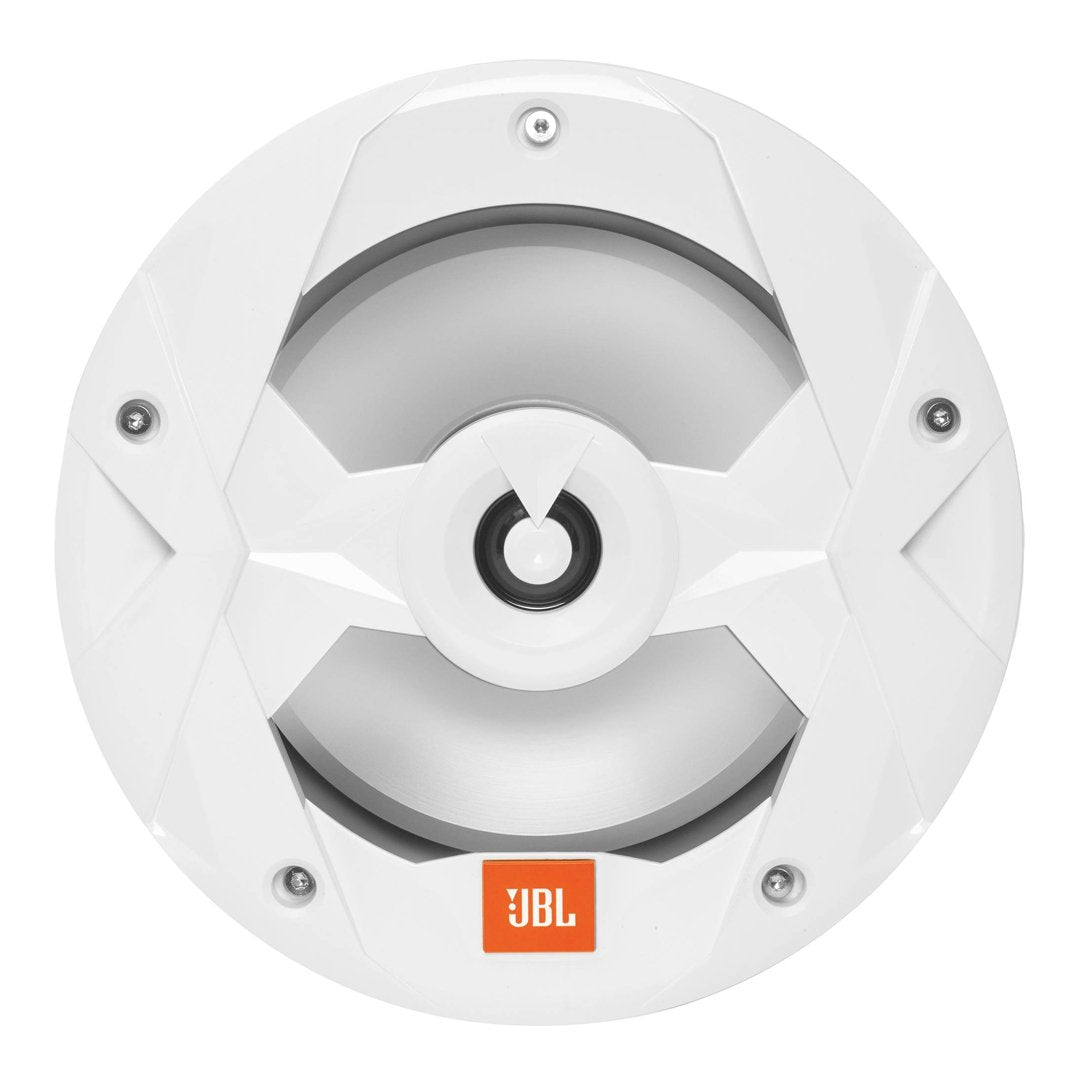 JBL MS8LW, Club Series Marine 8" Mulit-element 2-Way Marine Coaxial Speakers w/ RGB Lighting- 150W (White)