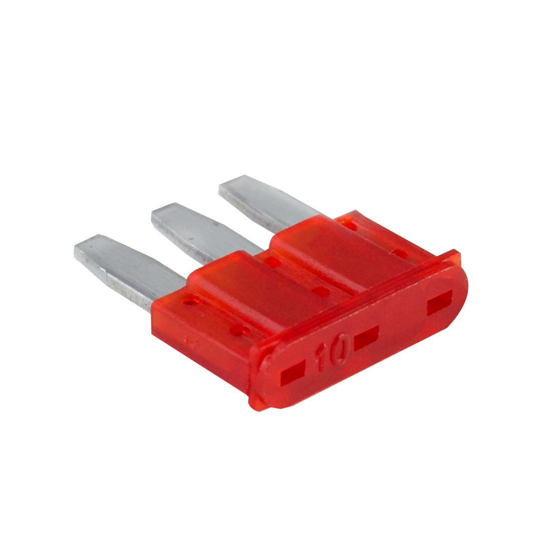 PAC ATL10, 10 Amp 3-Leg Micro Fuse Red, 5 PCS