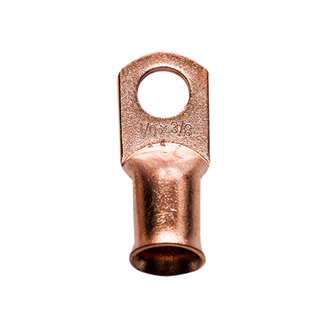 PAC C10GARTJ, 1/0 Gauge Copper 3/8" Uninsulated Ring Terminal, 5 PCS