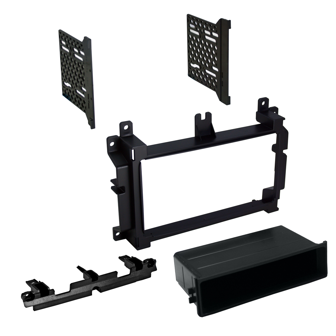 American International CDK658, 2014-2017 Jeep Grand Cherokee 2014-2017 Dodge Durango Single ISO w/ Pocket or Double DIN Dash Kit