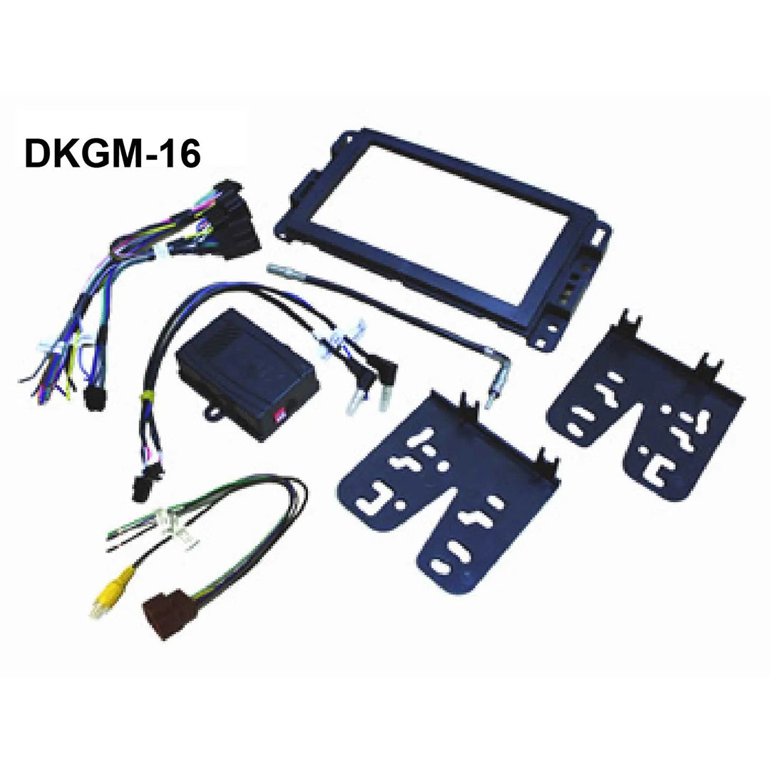 Crux DKGM-16, OnStar Radio Replacement interface w/ SWC Retention, Video Switcher & Double Din 
Dash Kit for Select GM LAN-29 Bit Vehicles 2006 - 2015