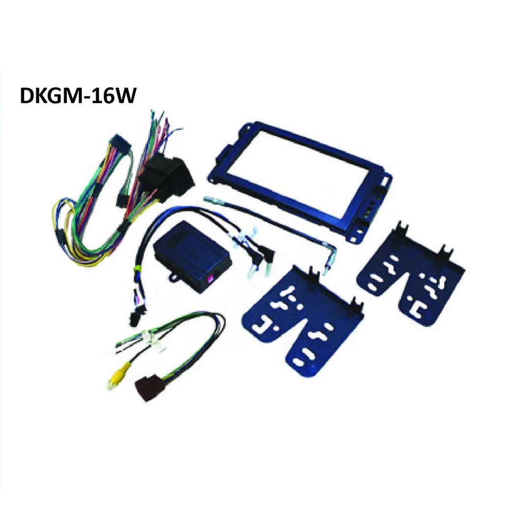 Crux DKGM-16W, OnStar Radio Replacement Interface w/ SWC Retention, Video Switcher & Double Din Dash Kit for Select GM LAN-29 Bit SUVs &  Trucks w/ Nav Radios & w/ Bose Amplified & Non-Amplified Systems