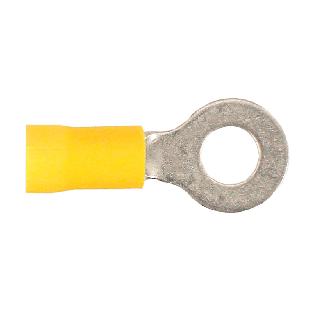 PAC IRY14, 1/4" 10-12Ga Yellow Ring Term - 100/Bag