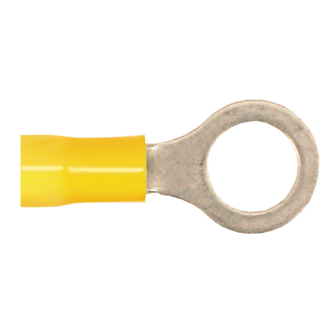 PAC IRY516, 5/16" 10-12Ga Yellow Ring Term- 100/Bag