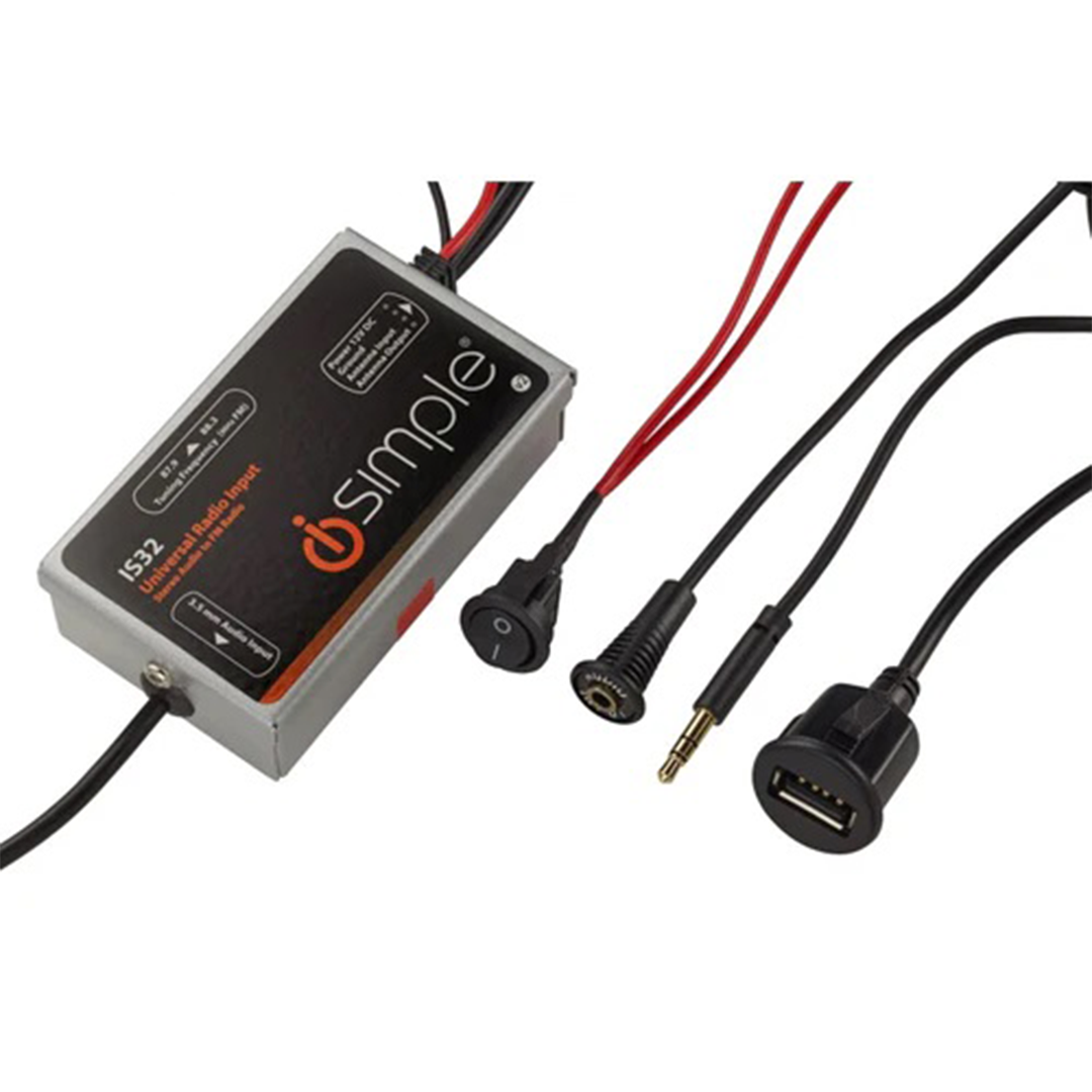 iSimple IS32, TranzIt USB Universal Car FM Radio Integration for MP3 Players, Smartphones, and Tablets+A2