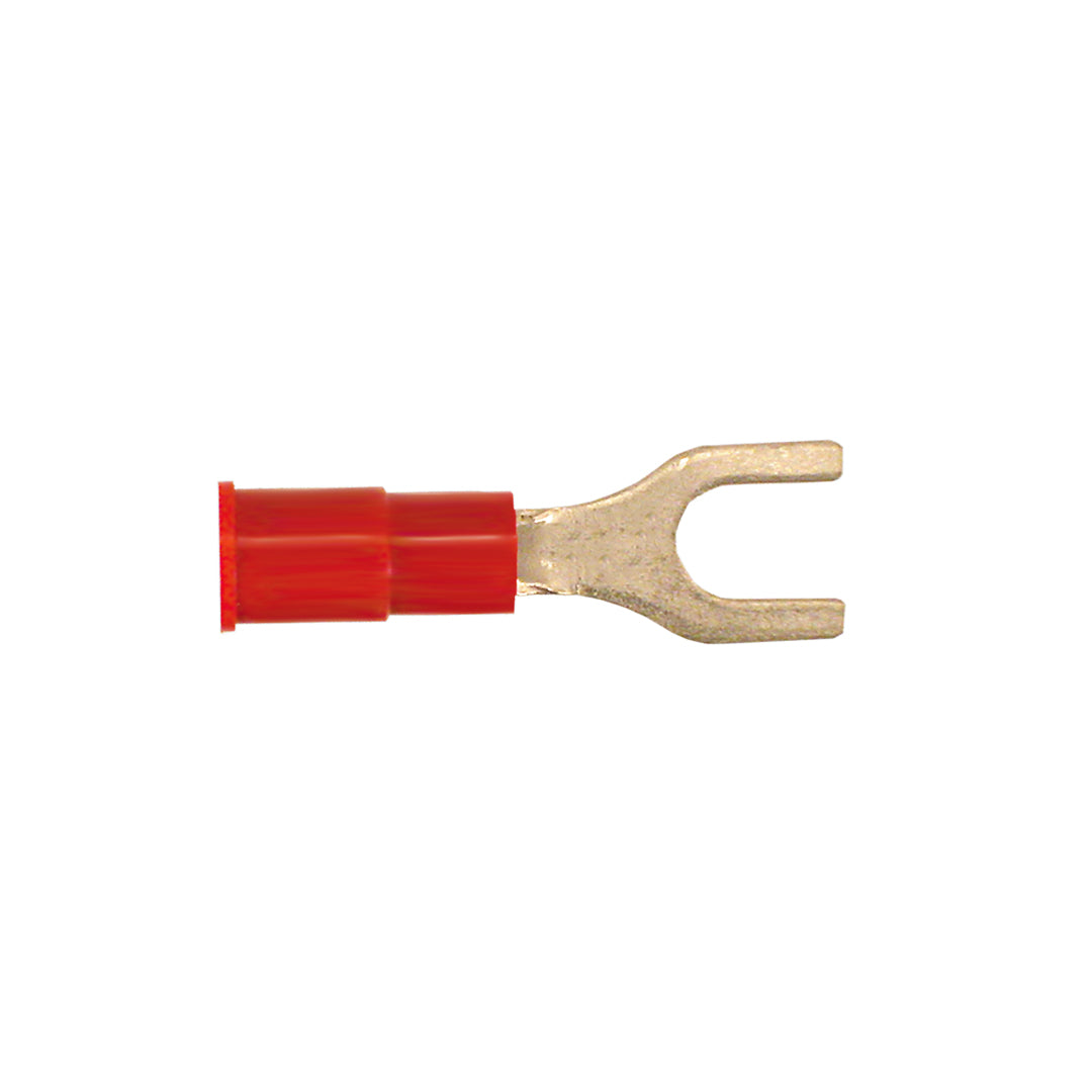 PAC ISR6, 6# 18-22Ga Red Vinyl Spade - 100/Bag