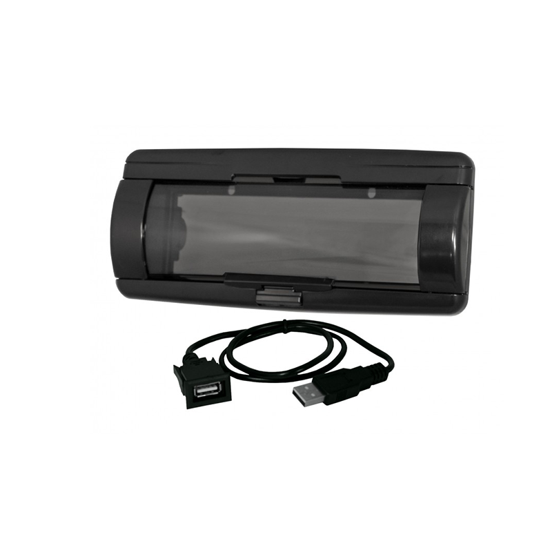 American International MCK2000B, Retracting Marine Radio Cover Black Single DIN Dash Kit