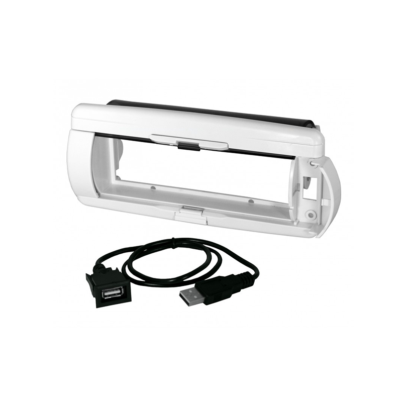 American International MCK2000W, Retracting Marine Radio Cover White Single DIN Dash Kit