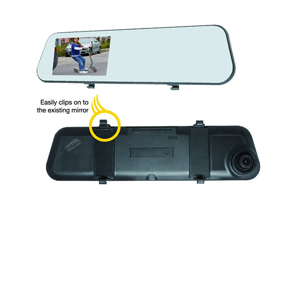 EchoMaster MRC-45DVR-CL, Clip On Mirror w/ DVR And License Plate Camera Kit