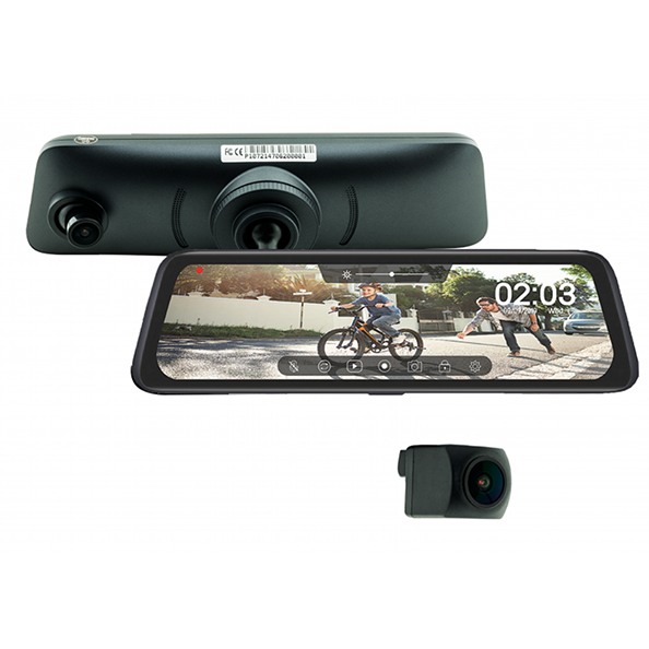 EchoMaster MRC-HDDVR, 1080P HD Mirror w/ DVR And Back Up Camera; Includes 3 Adapters & SD Card