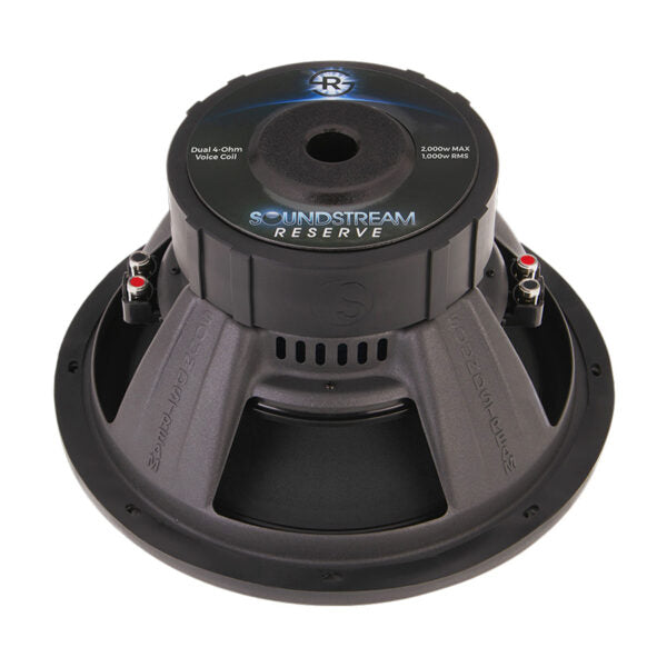 Soundstream R5.124, Reserve Series 12" Dual 4 Ohm Voice Coil Subwoofer, 2000W