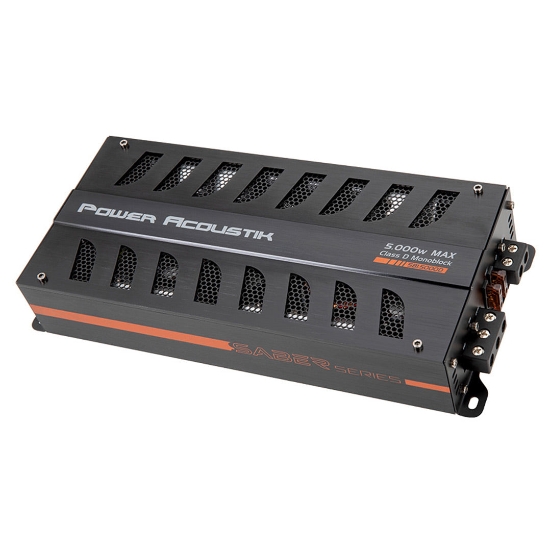 Power Acoustik SB1.5000D, Saber Series Monoblock Class D Subwoofer Amplifier - 5,000 Watts