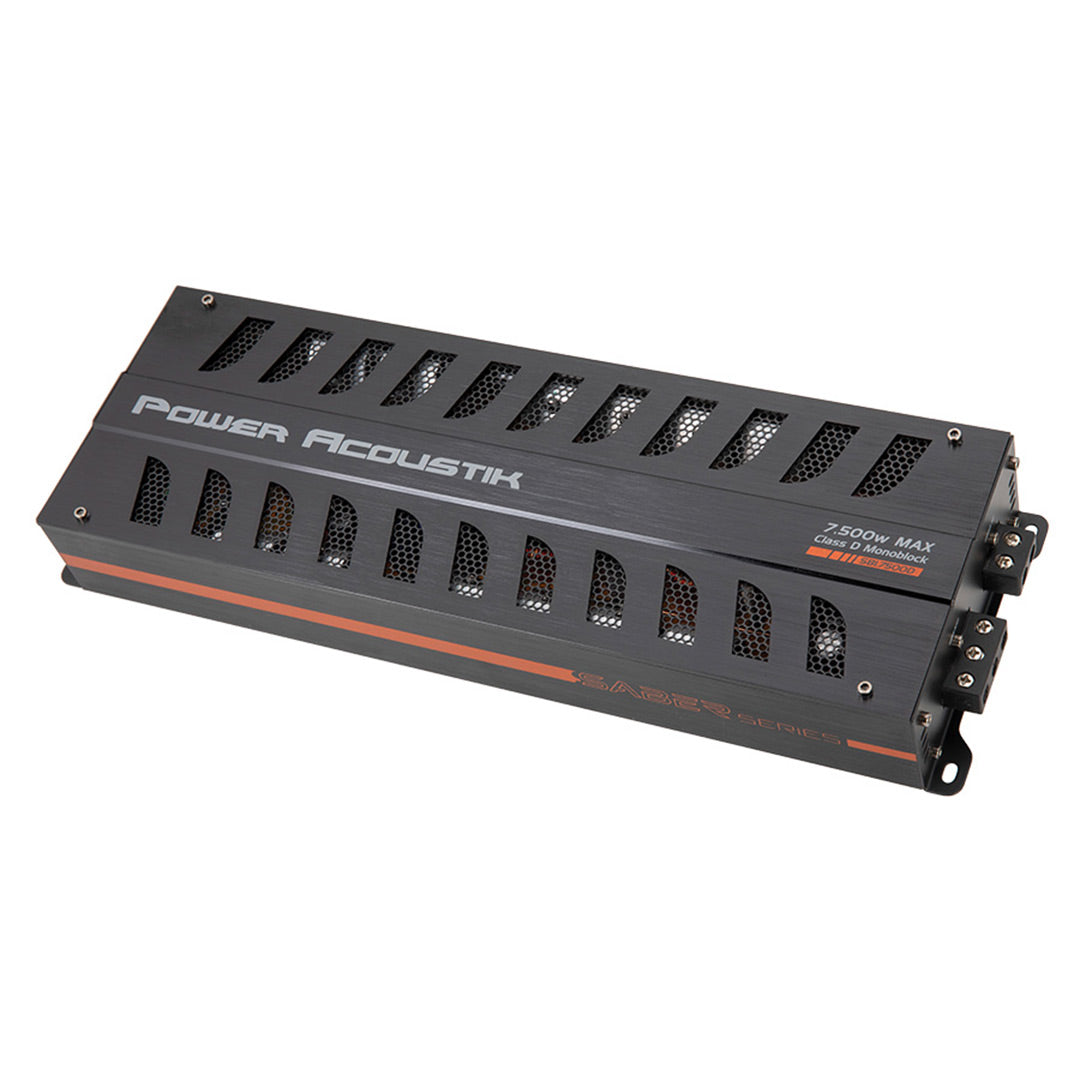 Power Acoustik SB1.7500D, Saber Series Monoblock Class D Subwoofer Amplifier - 7,500 Watts