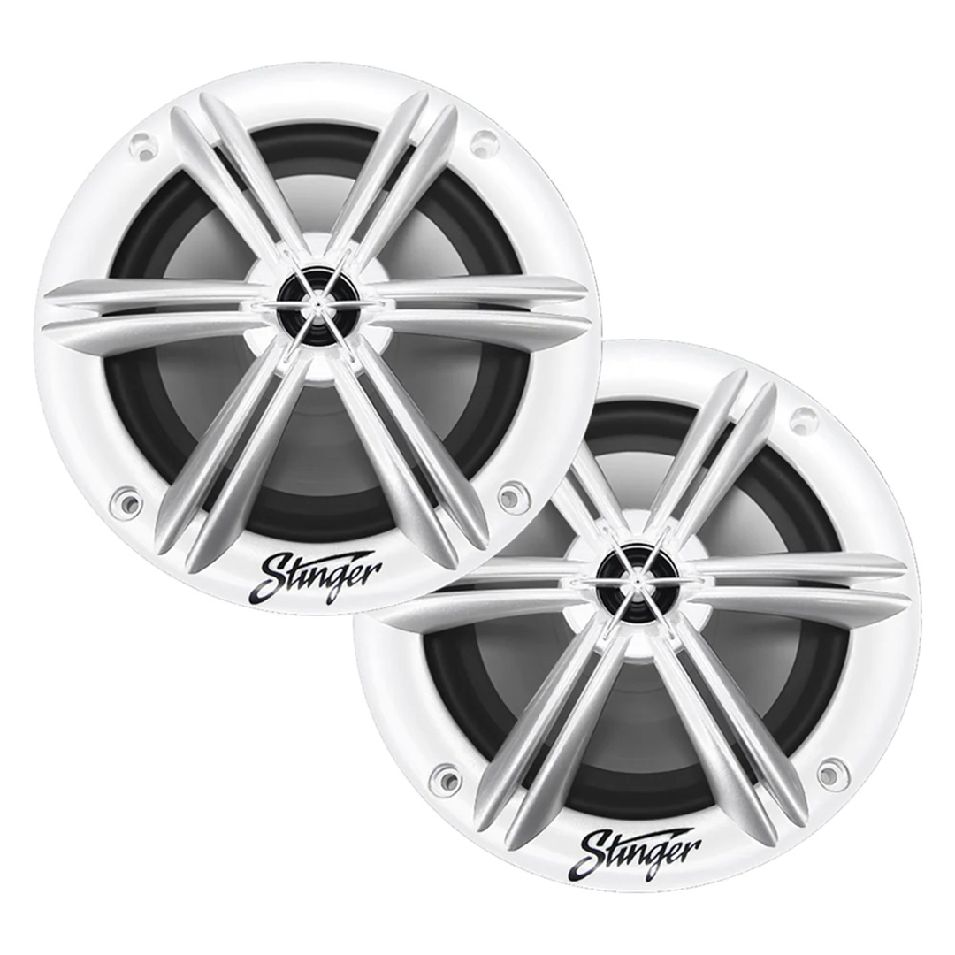 Stinger SEA65RGBW, 6.5" 2-Way Marine Coaxial Speaker w/ RGB - White