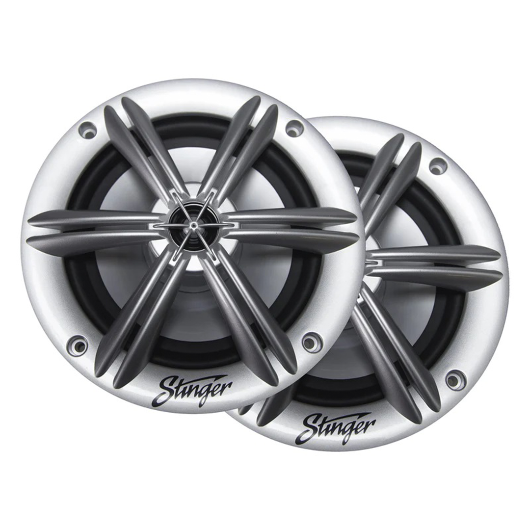 Stinger SEA65S, 6.5" 2-Way Marine Coaxial Speakers - Silver