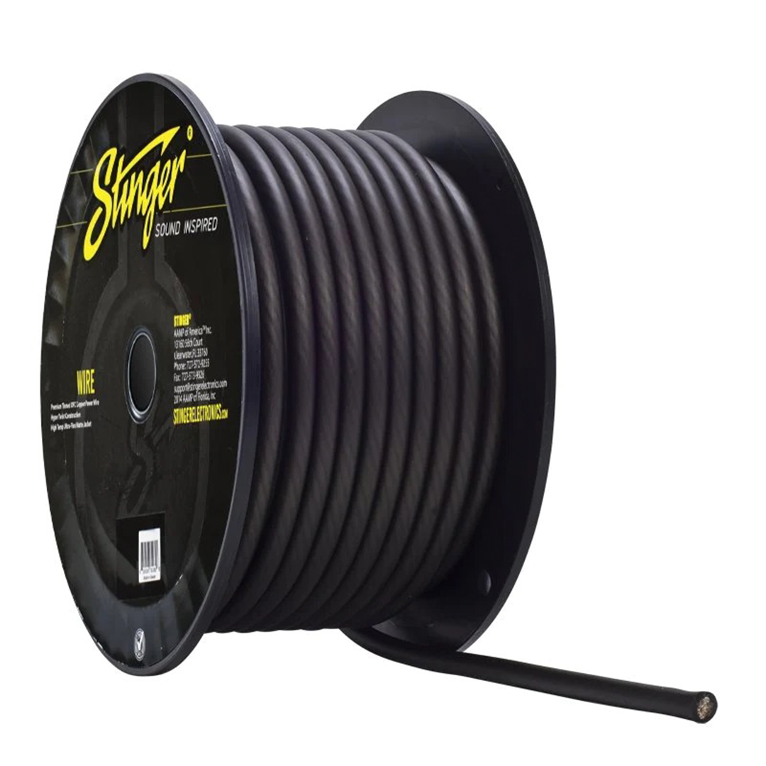 Stinger SHW14G, 4 Gauge Matte Gray Hyper-Flex Power / Ground Wire - 100 Feet