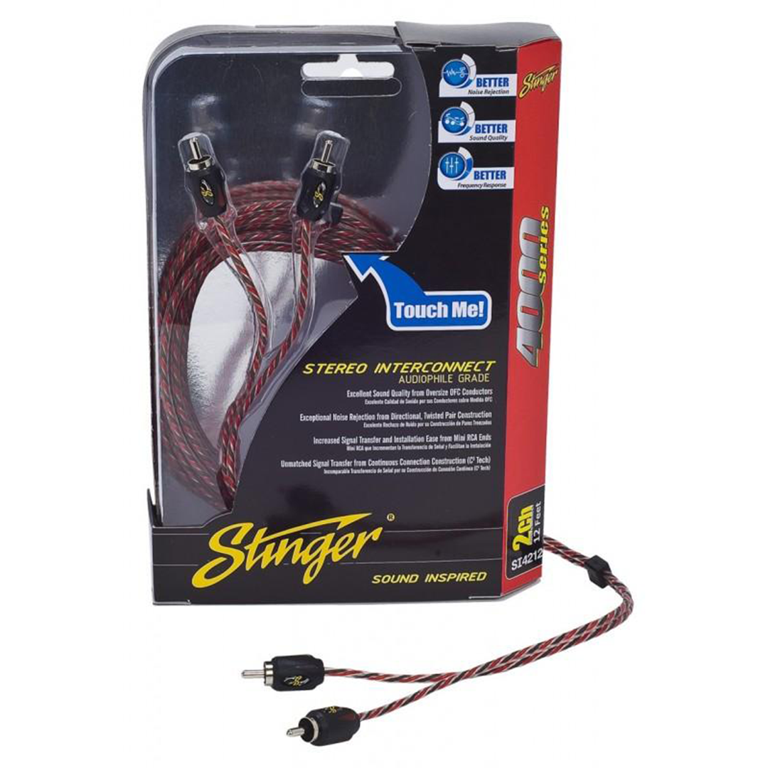 Stinger SI4220, 4000 Series 2 Channel Directional Twisted Pair RCA Cable - 20 Feet