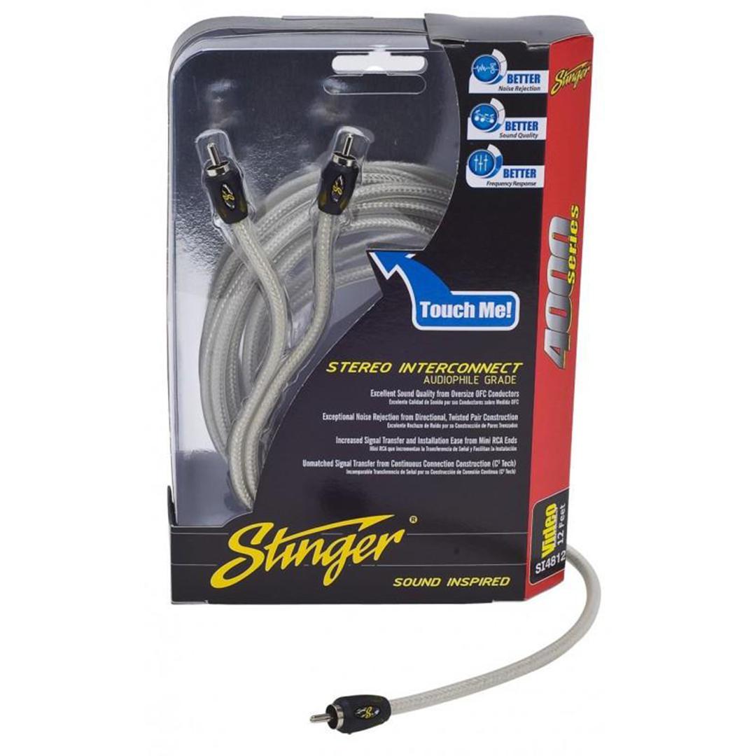 Stinger SI4812, 4000 Series Video Composite RCA Cable - 12 Feet