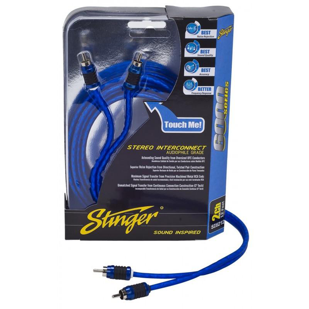 Stinger SI6217, 6000 Series 2 Channel Shielded Directional Twisted Pair RCA Cable - 17 Feet