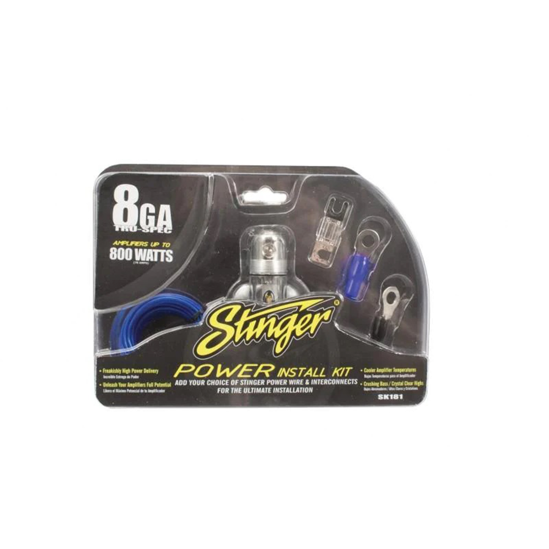 Stinger SK181, 8 Gauge Amplifier Install Kit w/ MIDI Fuse