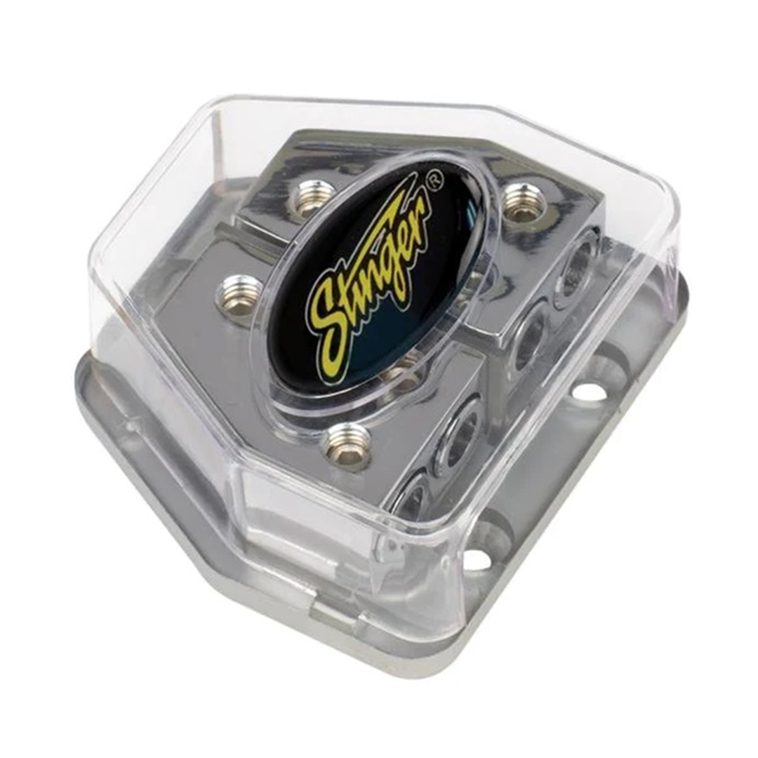 Stinger SPD570, Pro Series MAXI Fused Power/Ground Distribution Block w/ One 4 Gauge Input and Two 8 Gauge Outputs