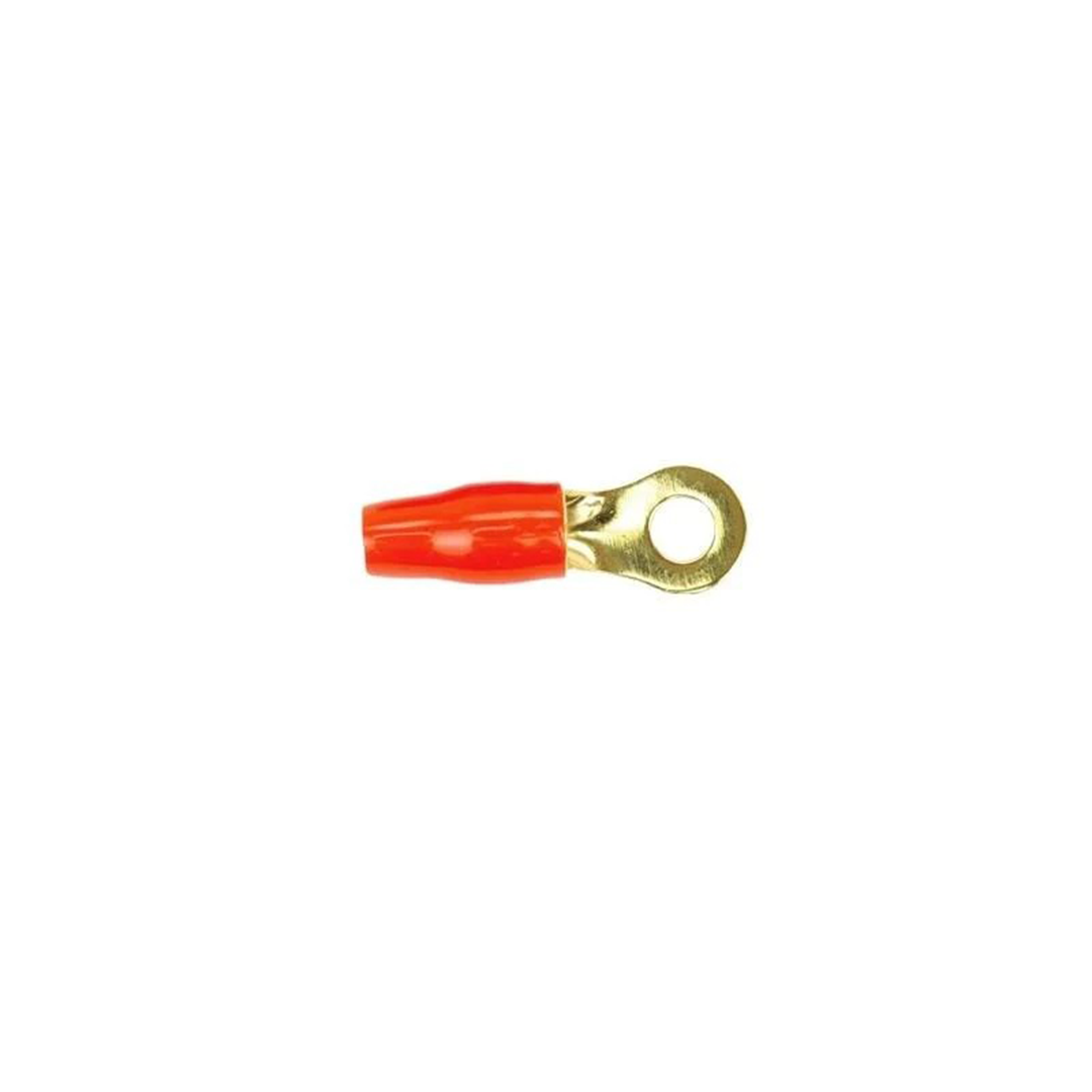 Stinger SPT5104R, Pro Series Ring Terminals with 4 Gauge Input to 5/16-Inch Ring - Red (25 Pack)