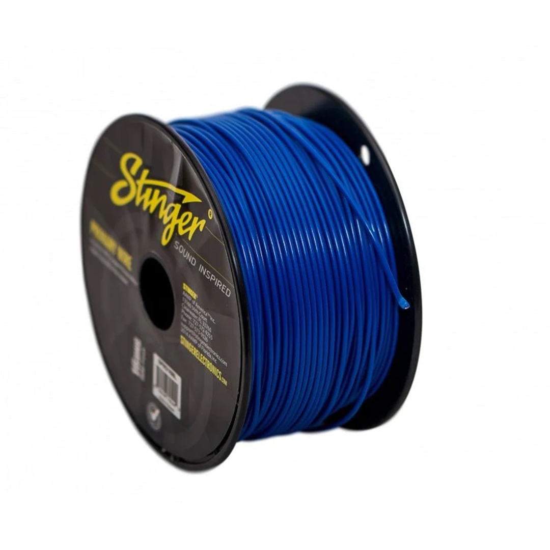 Stinger SPW316BL, Pro Series 16 Gauge OFC Blue Primary Wire - 500 Feet