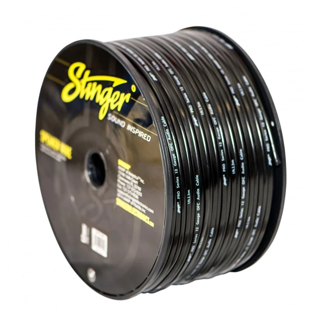 Stinger SPW512BK, Pro Series 12 Gauge OFC Black Speaker Wire - 250 Feet