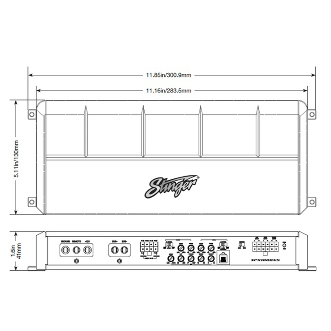 Stinger SPX1000X5, Micro 5 Channel Powersports Amplifier - 1000 Watts