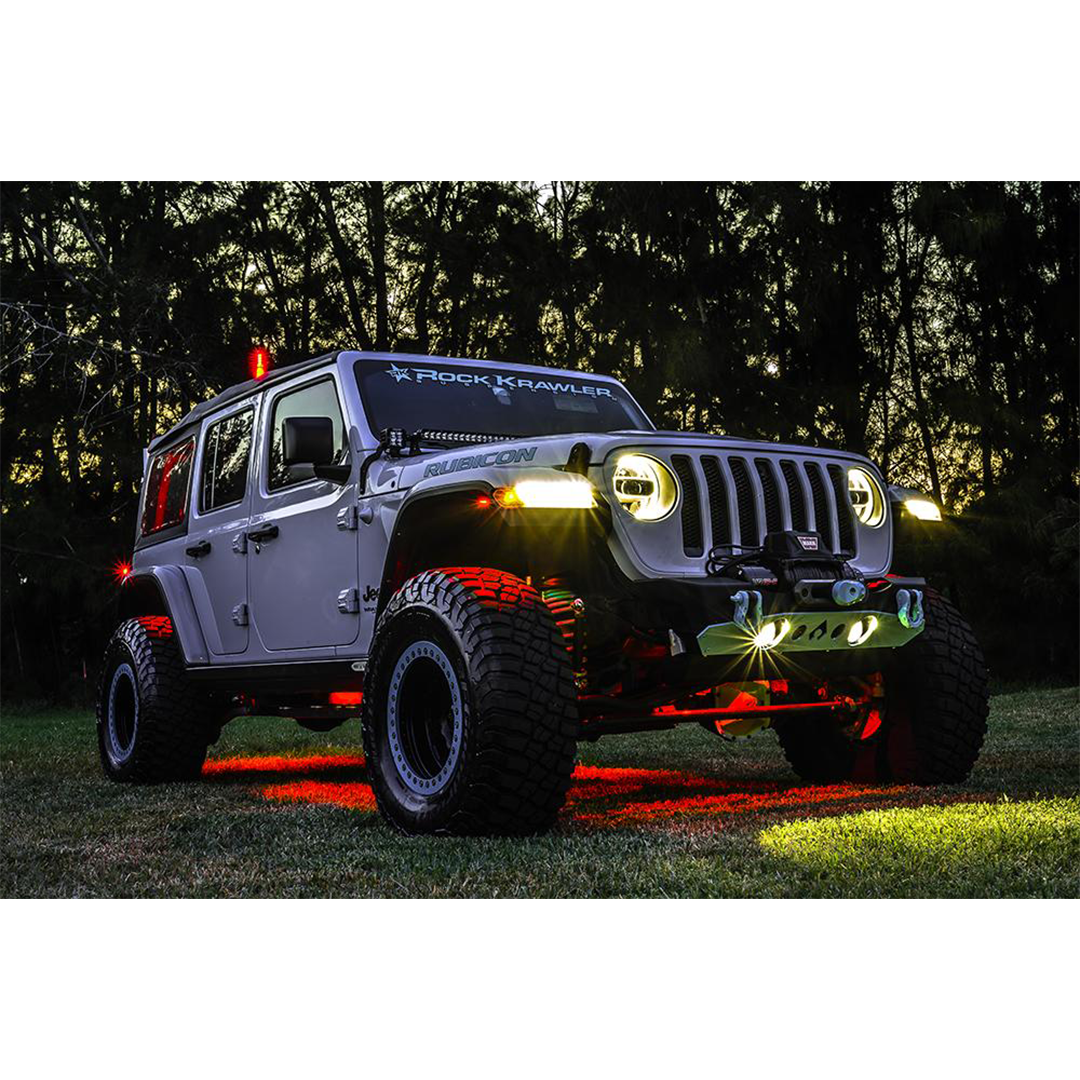 Stinger SPXRGBUBKIT, Powersports IP65 RGB LED 4-Way App Controlled Underbody / Wheel Well Light Kit