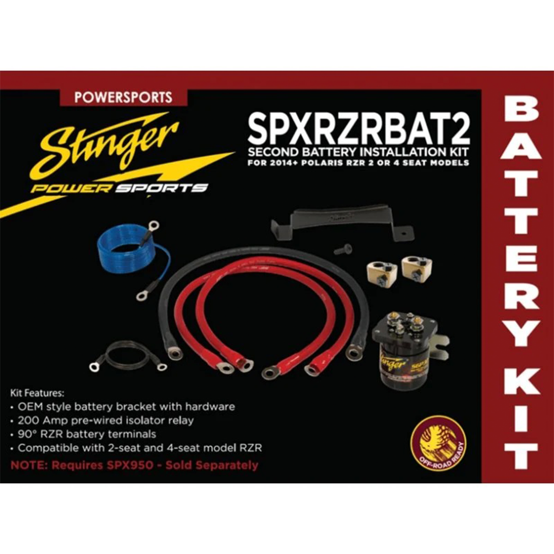 Stinger SPXRZRBAT2, Second Battery Installation Kit for 2014-Up Polaris RZR