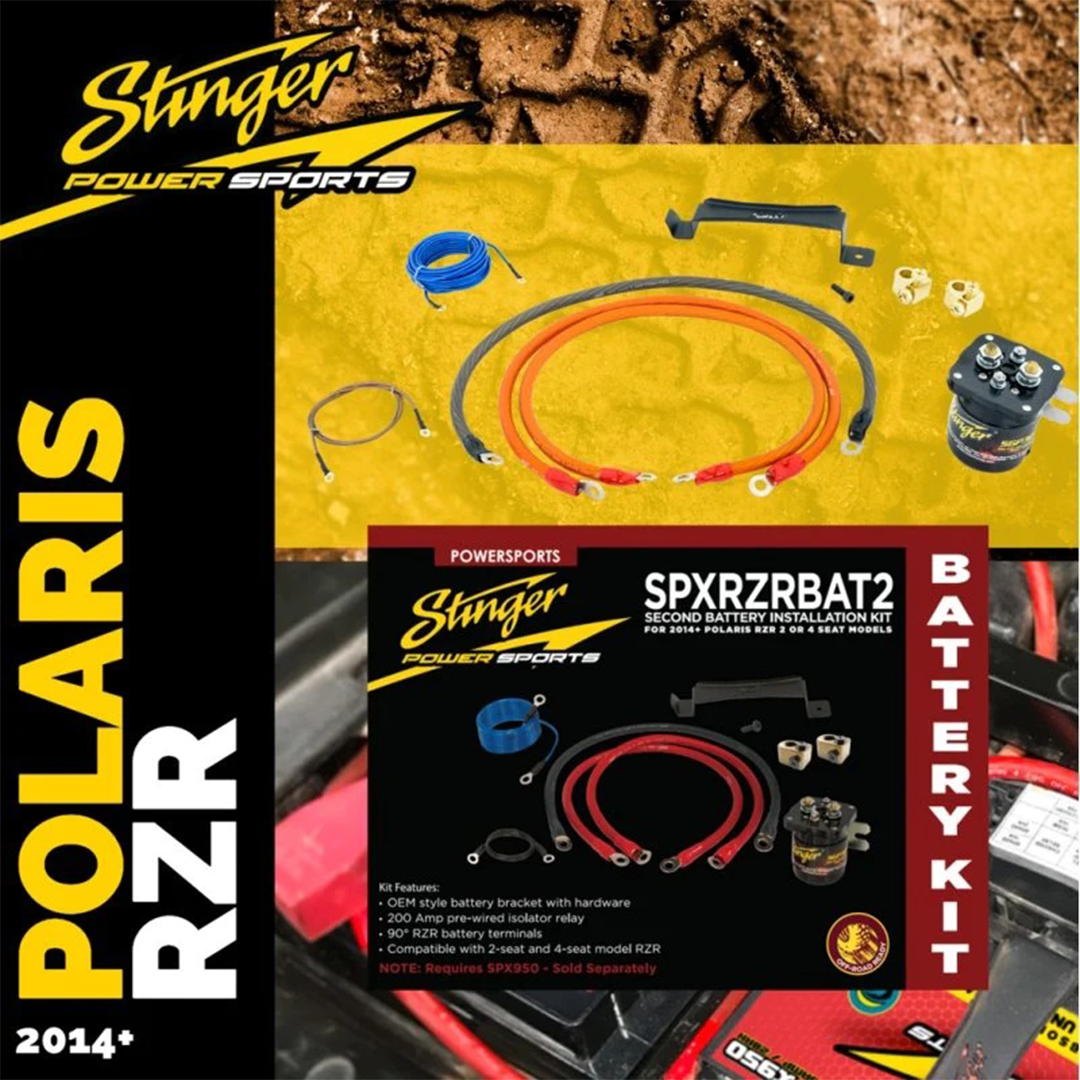 Stinger SPXRZRBAT2, Second Battery Installation Kit for 2014-Up Polaris RZR