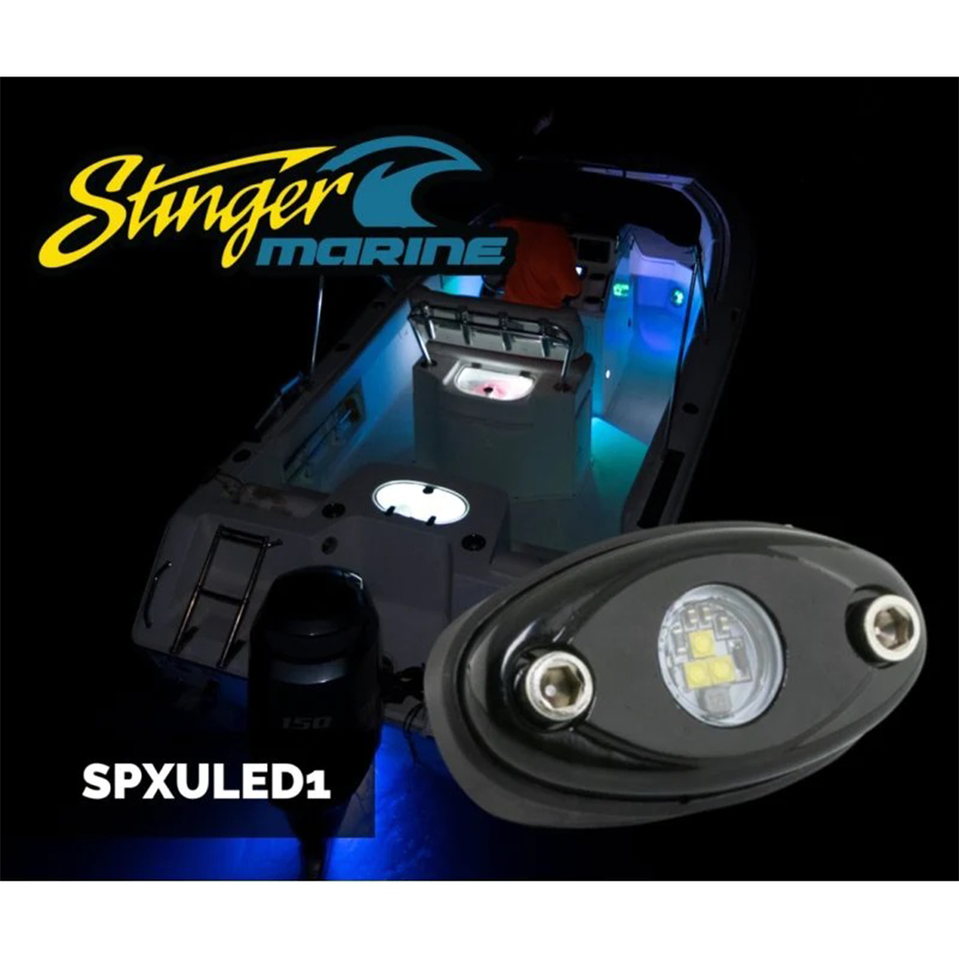 Stinger SPXULED1, Universal IPX68 LED Gunnel / Deck / Cabin Accent Lights (Pair) - White