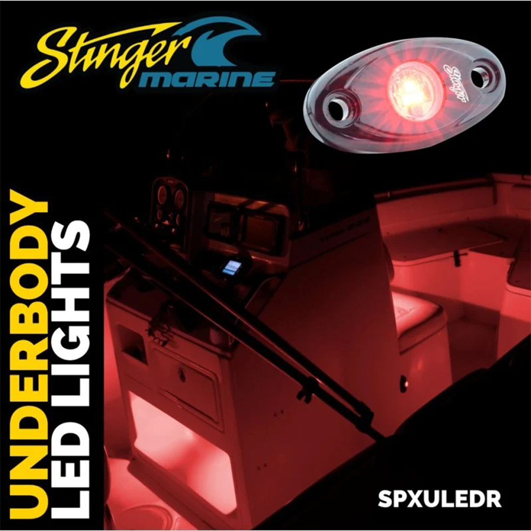 Stinger SPXULEDR, Universal IPX68 LED Underbody / Well / Rock Lights (Pair) - Red