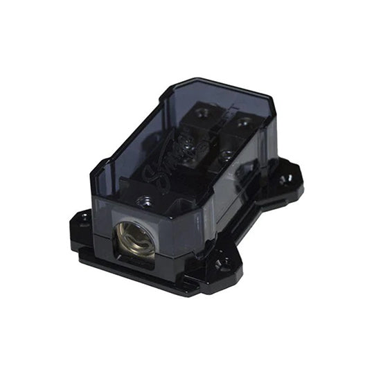 Stinger Select SSFDB024, High Power MIDI Distribution Block (1) 0 Gauge In (2) 4 Gauge Out