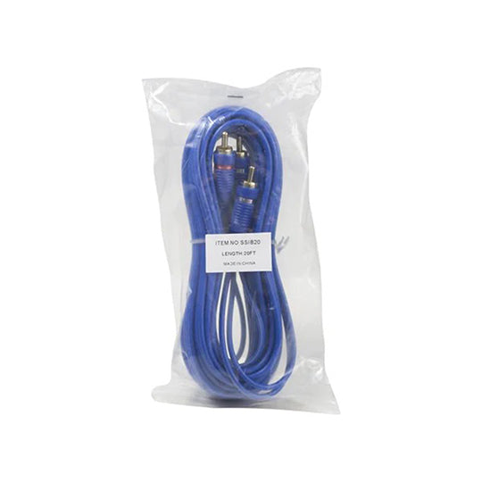 Stinger Select SSIB20, 20FT RCA Blue 25/Bag